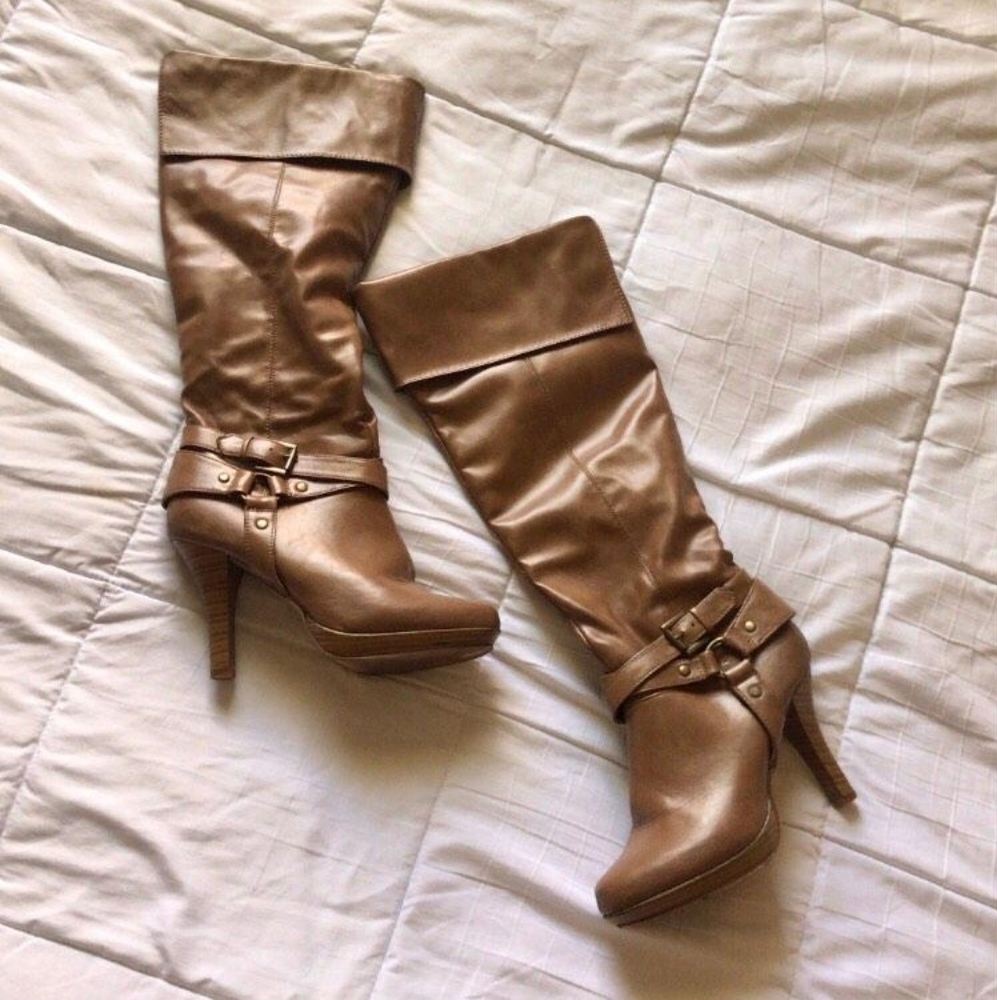 Light brown Rampage high heel boots